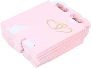 KIMISS RetroInspired Candy Bag with Foldable Design and Hemp Rope - Ideal for Jewelry Storage and Special Events Like Christmas & Weddings (Pink)