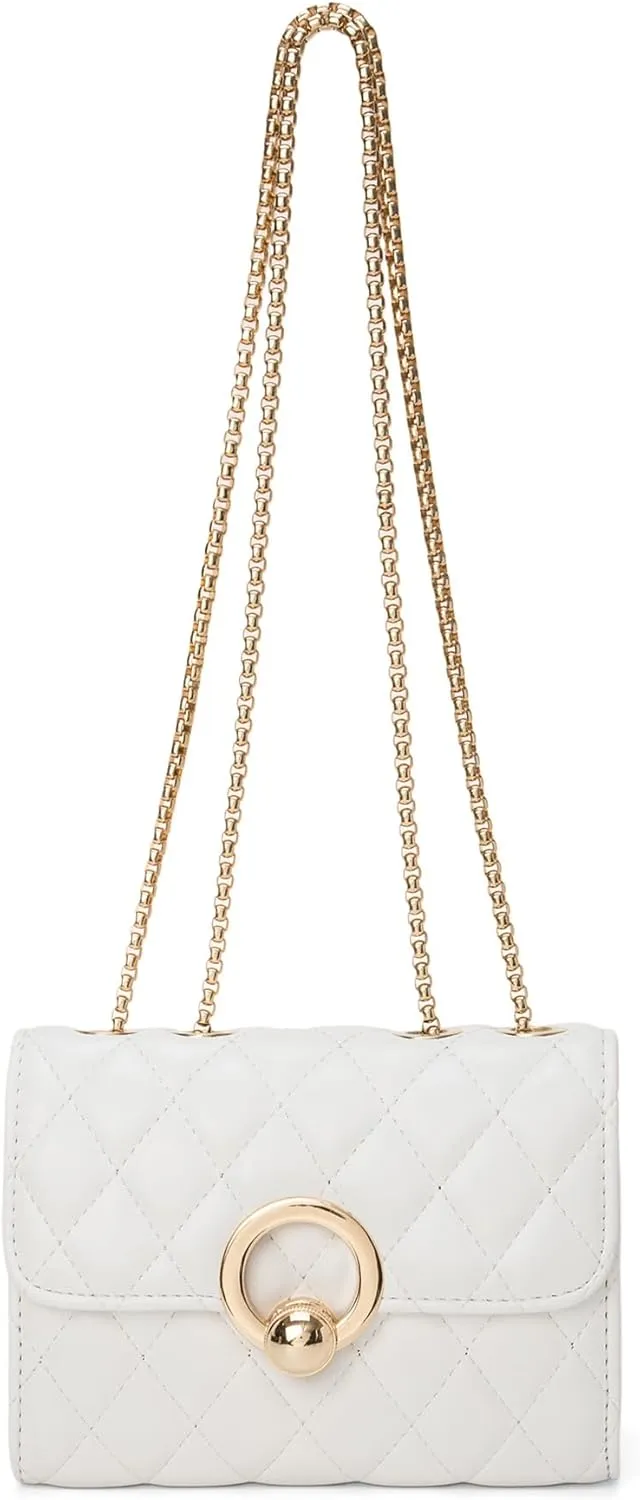 KingTo Women's Quilted Chain Crossbody Bag,Stylish Small Cross body Purse for Women Designer Handbag Shoulder Bag