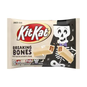 KIT KAT Breaking Bones White Creme Snack Size, Halloween Wafer Candy Bars Bag, 10.29 oz
