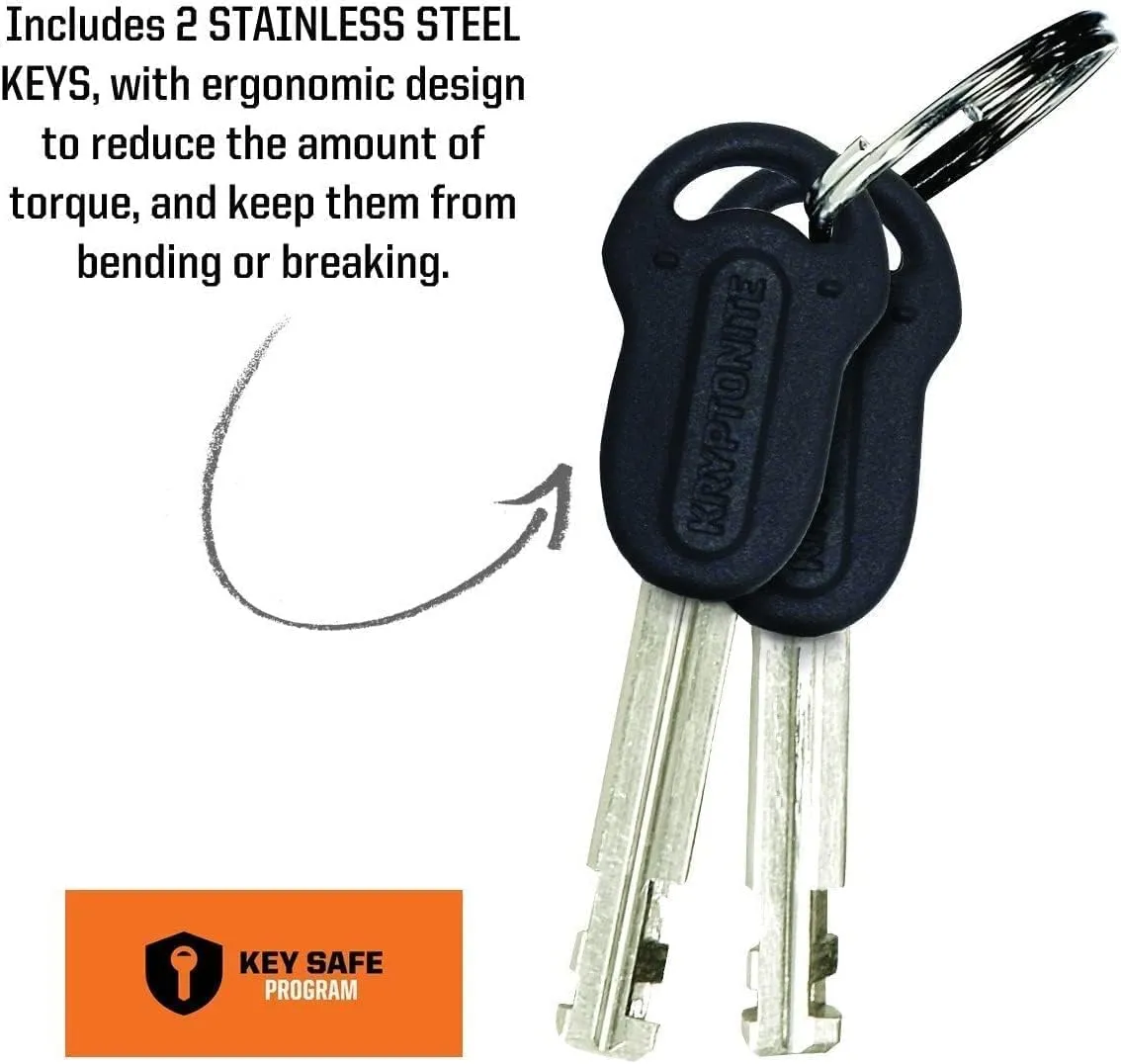 Kryptonite Keeper 785 Bike Chain Lock, 2.8 Feet Long Heavy Duty Anti-Theft Bicycle Chain Lock with Keys for Bike, Motorcycle, Scooter, Bicycle, Door, Gate, Fence,Red, 33.5 Inch