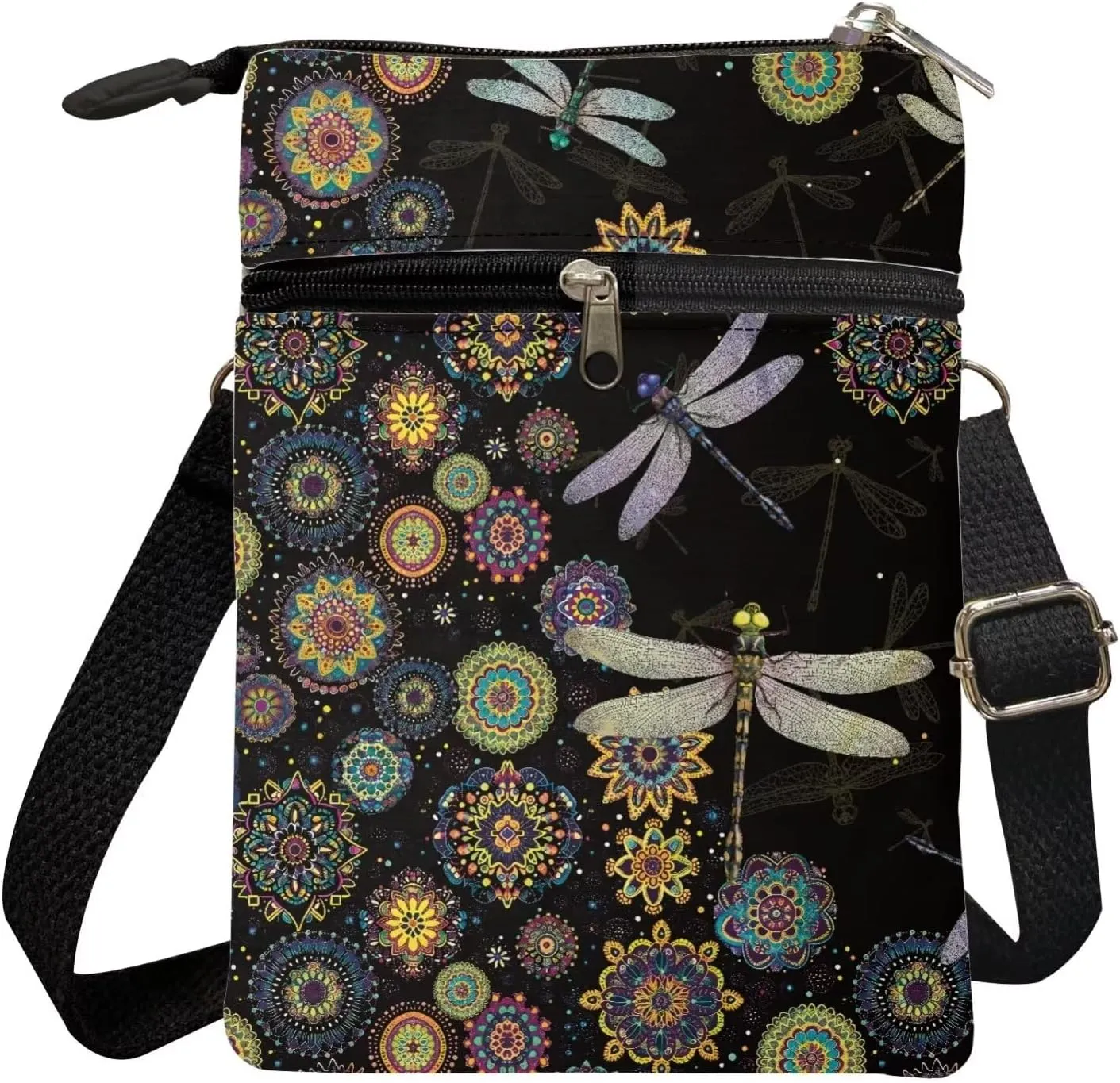 Kuiaobaty Crossbody Sling bag for Women Stylish Bags for Girls Outdoor Travel Zip Cloth Bag Cellphone Storage Purse
