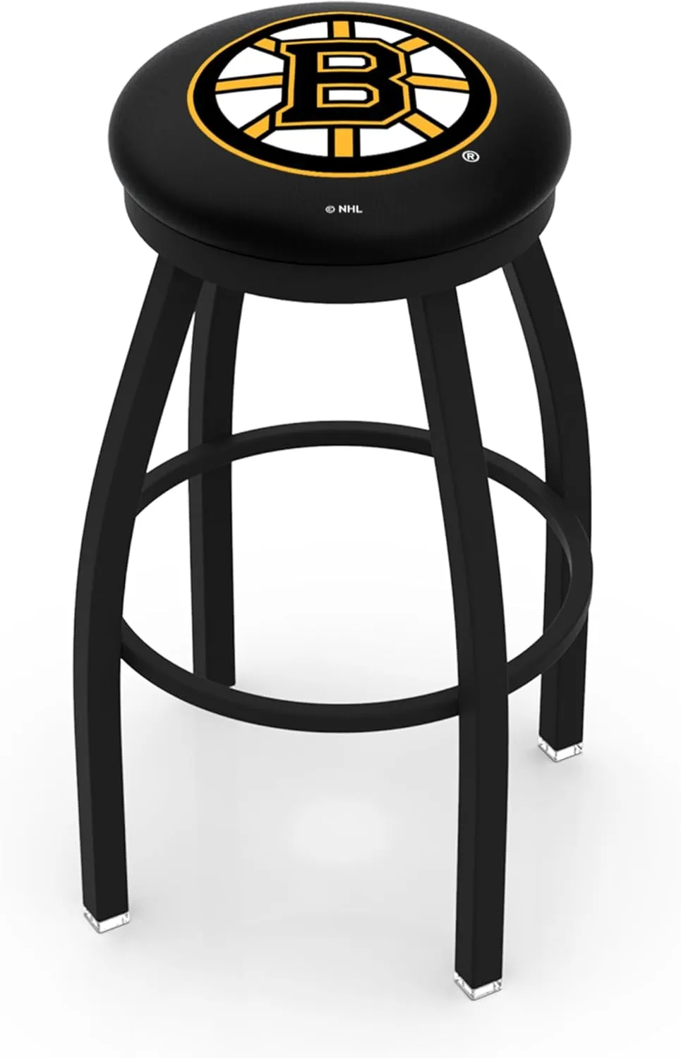 L8B2B Boston Bruins 30" Swivel Bar Stool with Black Wrinkle Finish