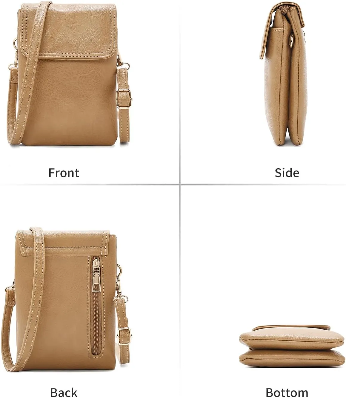 LAORENTOU Designer Crossbody Bag for Women,Small Shoulder Phone Bags for Ladies,Purses with Adjustable Shoulder Strap