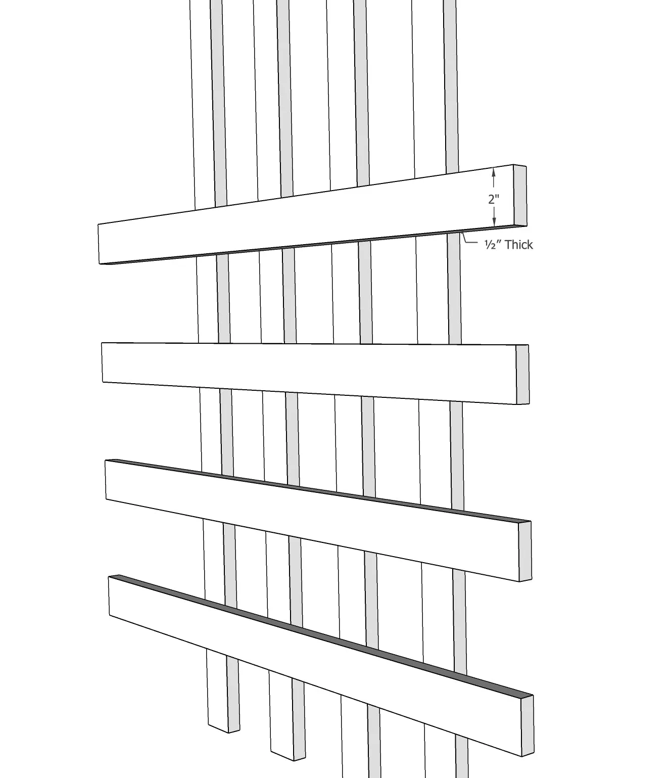 Large 2" PVC Lattice