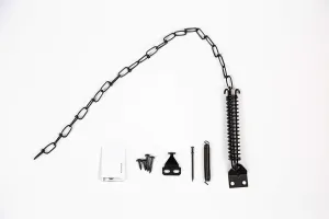 LARSON Certified Black Storm Door Wind Chain Kit, Protects Storm Door Closer and Hinges from High Winds