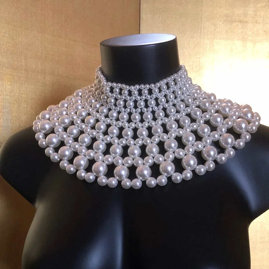 LATTICE PEARL COLLAR