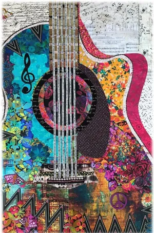 Laura Heine Guitar Collage Pattern