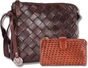 Leather Crossbody bag & Wallets for Women, Wallet for Ladies Zipper Coin Purse