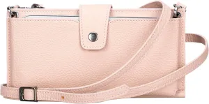 Leather Crossbody Wallet with Strap, Genuine Leather Crossbody Cell Phone Purse, Handbag