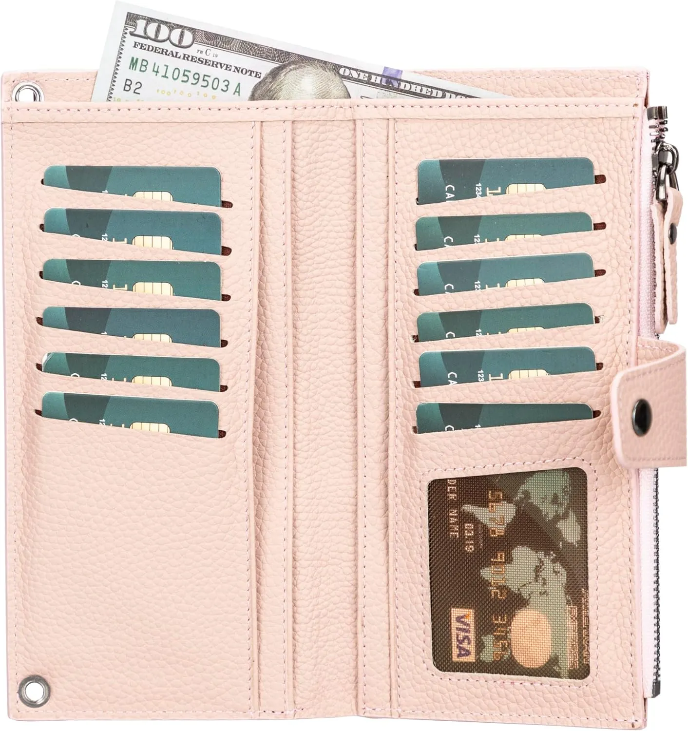 Leather Crossbody Wallet with Strap, Genuine Leather Crossbody Cell Phone Purse, Handbag