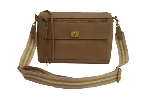 Leather Crossbody With Zip Pockets