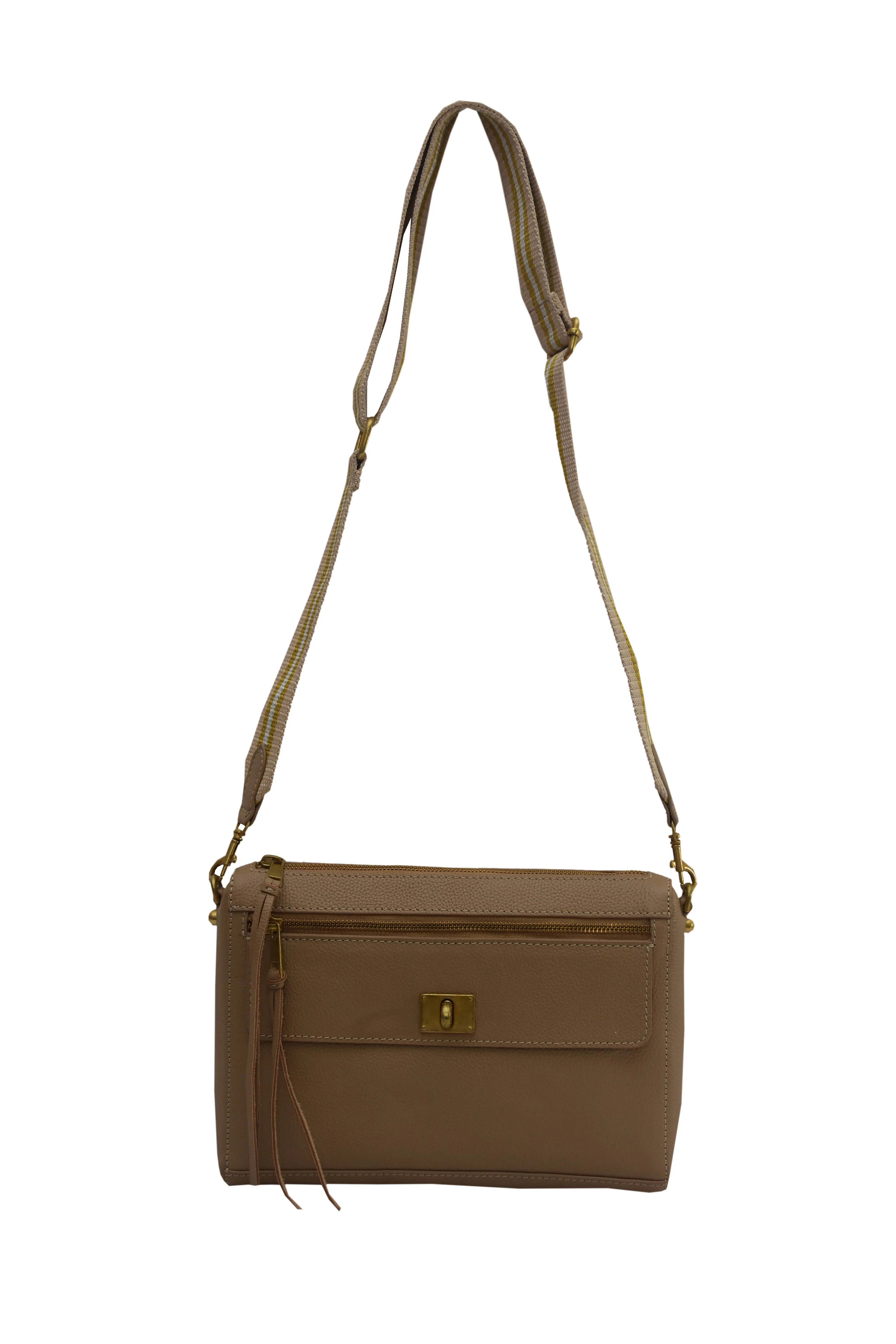 Leather Crossbody With Zip Pockets