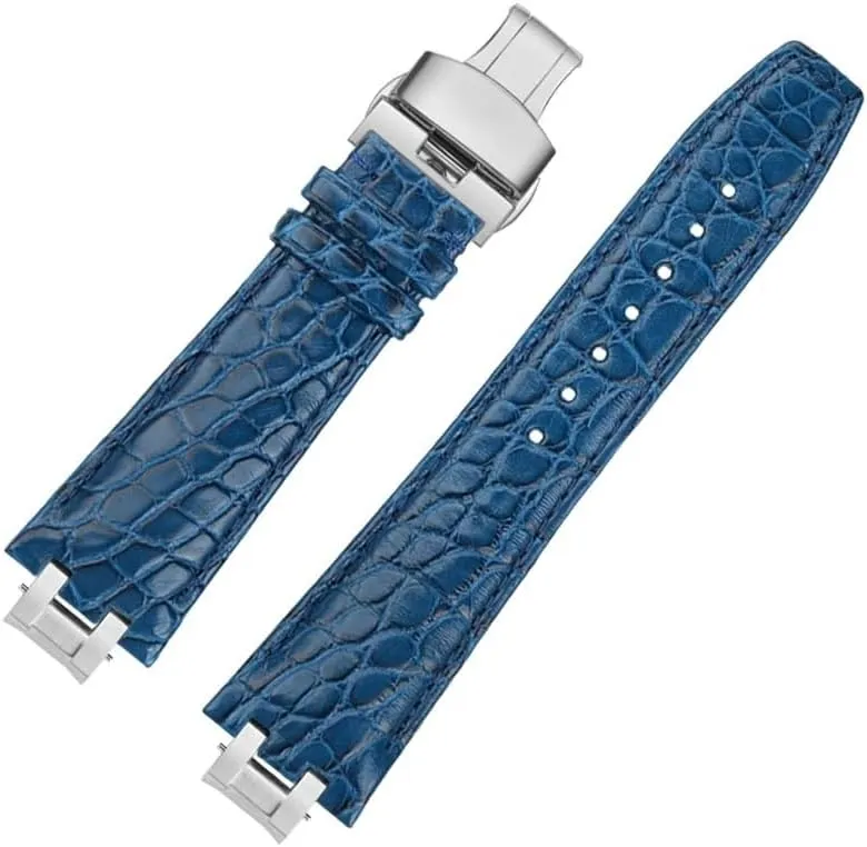Leather Watch Band For Maurice Lacroix AIKON AI6007 1108 AI6058 AI6008 Quick Release Bracelet Stainless Steel Metal Joint Strap