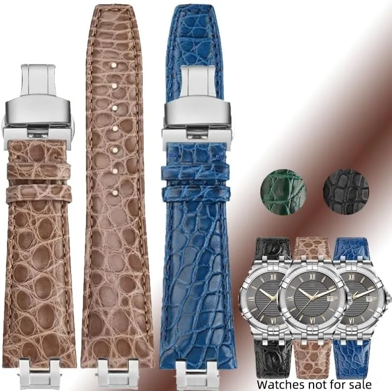 Leather Watch Band For Maurice Lacroix AIKON AI6007 1108 AI6058 AI6008 Quick Release Bracelet Stainless Steel Metal Joint Strap