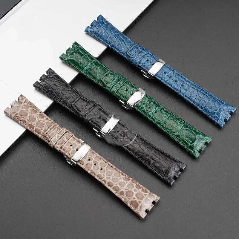 Leather Watch Band For Maurice Lacroix AIKON AI6007 1108 AI6058 AI6008 Quick Release Bracelet Stainless Steel Metal Joint Strap
