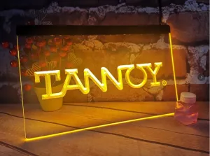 Led Light Sign Style For Tannoy Sound Audio Video Music Systems Parts and Repair Service Shop Home Theatre and cinema Beer Bar Pub Store Party Man Cave Garage Wall Decor Best Gift
