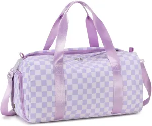 LEDAOU Duffle Bag Girls Kids Cute Dance Bag with Shoes Compartment Gym Bag with Wet Pocket Sports Overnight Travel Bag