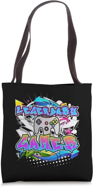 Legendary Gamer Urban Graffiti Street Art Cool Gaming Tote Bag