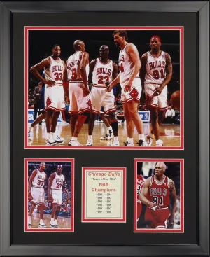 Legends Never Die Chicago Bulls Dynasty Framed Photo Collage, 16" x 20"