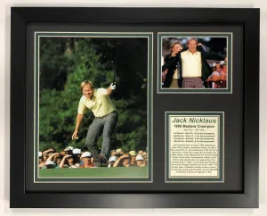 Legends Never Die PGA Jack Nicklaus 1986 Masters Champion Framed Double Matted Photos, 12" x 15", (12948U)