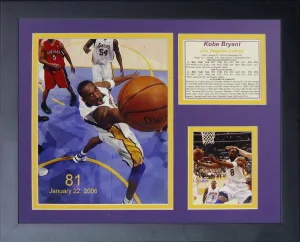 Legends Never Die "Kobe Bryant 81 Point Game Framed Photo Collage, 11 x 14-Inch,12341U