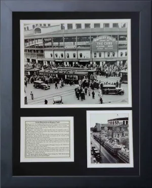 Legends Never Die Wrigley Field 1935 Framed Photo Collage, 11x14-Inch, (11071U)