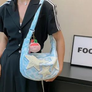 Leisure Canvas Pocket Cute Fashion Pentagram Crossbody Bags