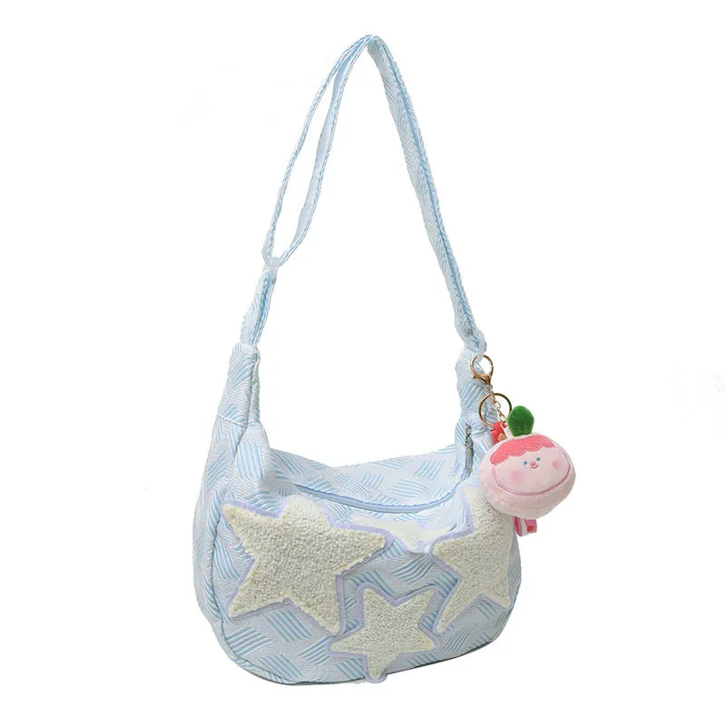 Leisure Canvas Pocket Cute Fashion Pentagram Crossbody Bags