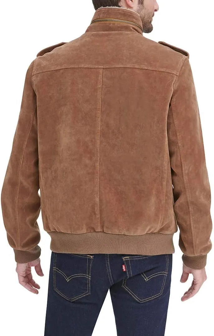 Levi's Mens Faux Leather Aviator Bomber Jacket (Regular & Big & Tall Sizes)