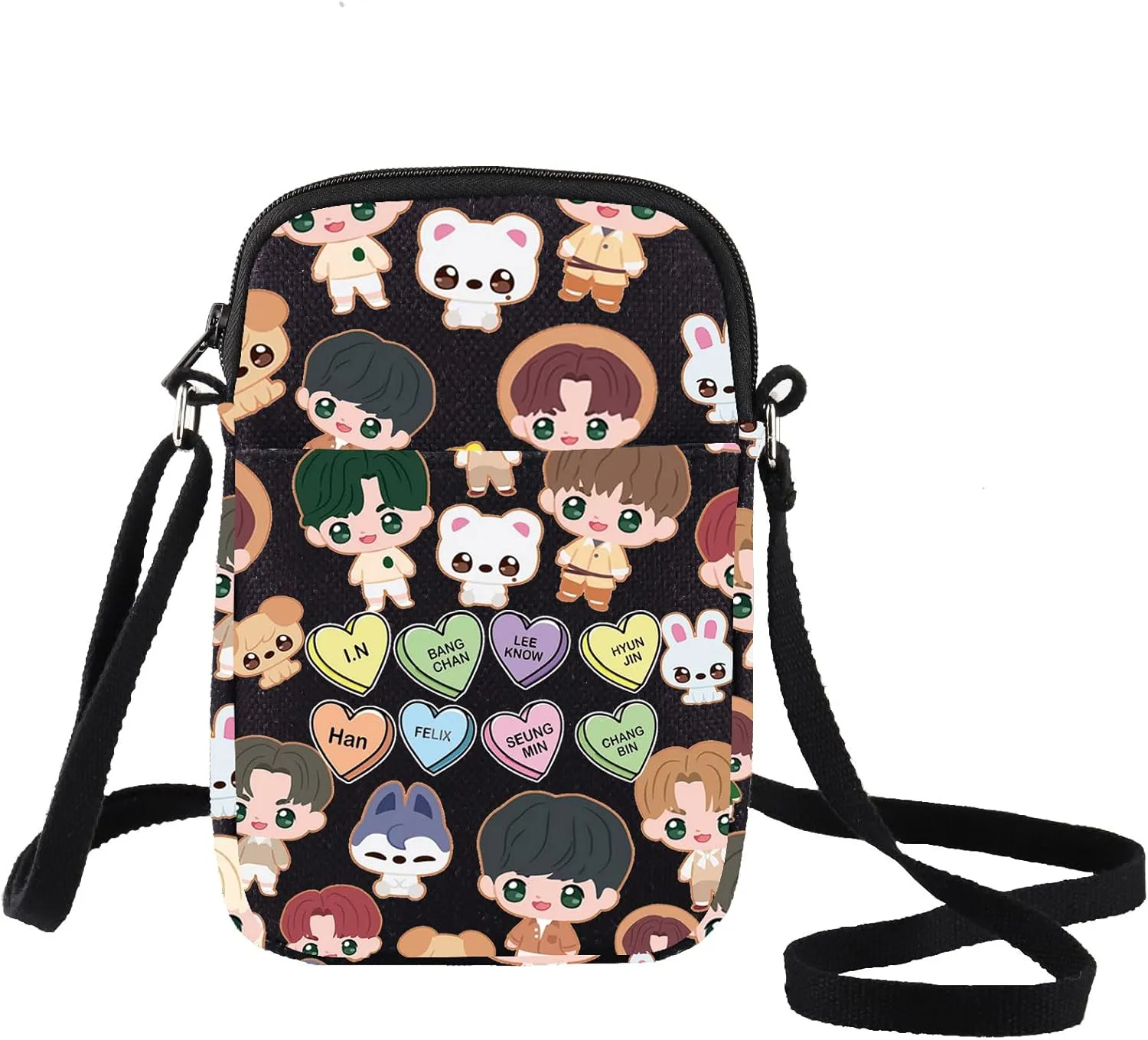 LEVLO SKZ Crossbody Bag SKZ Animal Fans Gift K-POP Cartoon Member Shoulder Bag K-POP Merchandise