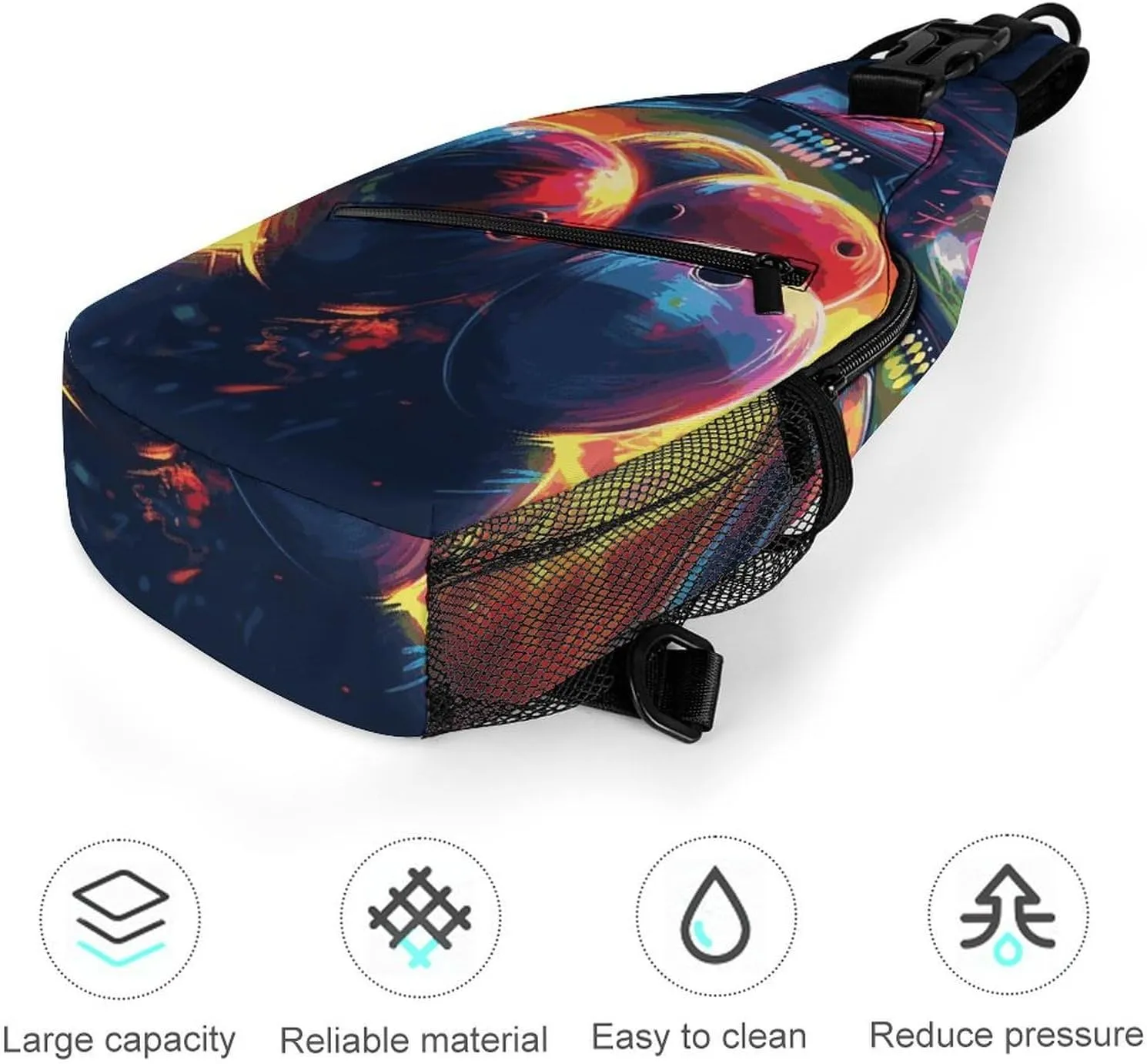 Lightweight Chest Bag Crossbody Bag Bowling Balls Sling Backpack for Women Men Sports Travel