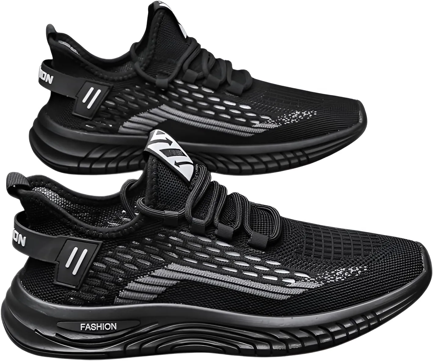 lilaBelle]【Athletic Casual Shoes Men's Breathable Running ers | Non-Slip Gym Footwear with Mesh Upper & Soft Sole | Lightweight -Season Walking Shoes for Sports & Street Style Black