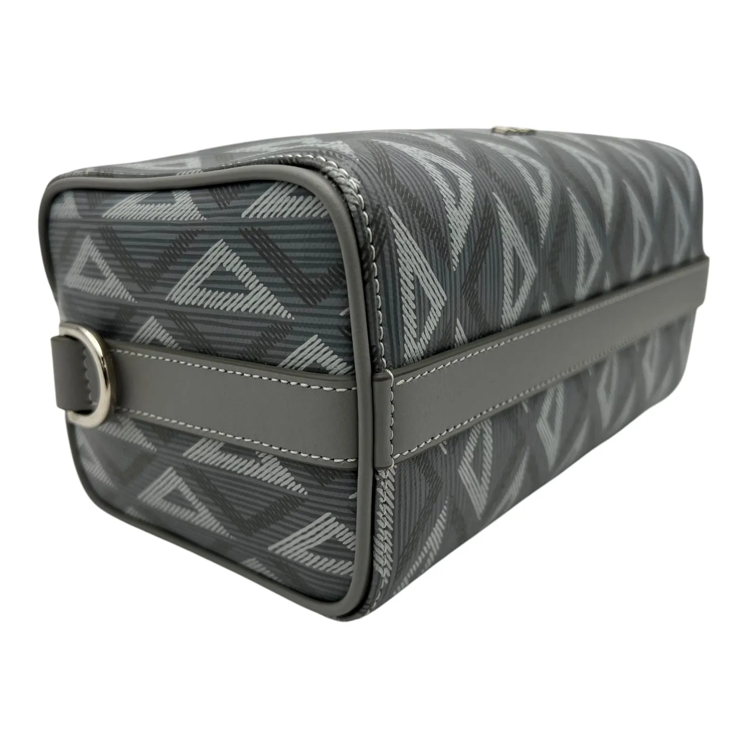 Lingot 22 Grey Crossbody Bag in Coated Canvas, Silver hardware