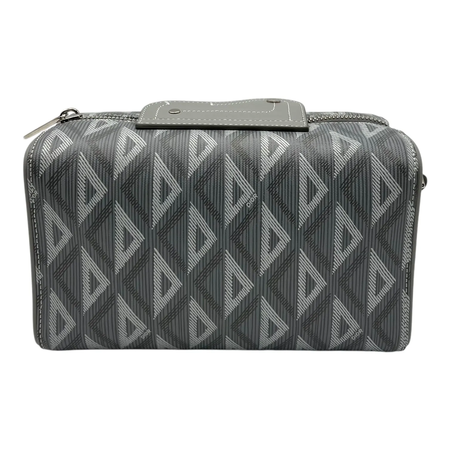 Lingot 22 Grey Crossbody Bag in Coated Canvas, Silver hardware