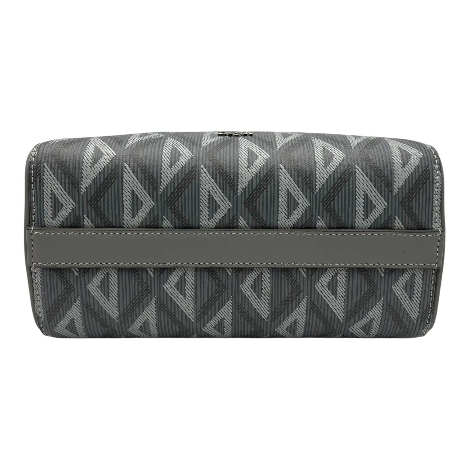 Lingot 22 Grey Crossbody Bag in Coated Canvas, Silver hardware