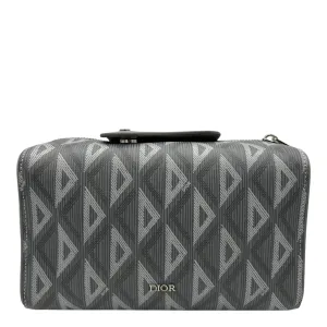 Lingot 22 Grey Crossbody Bag in Coated Canvas, Silver hardware