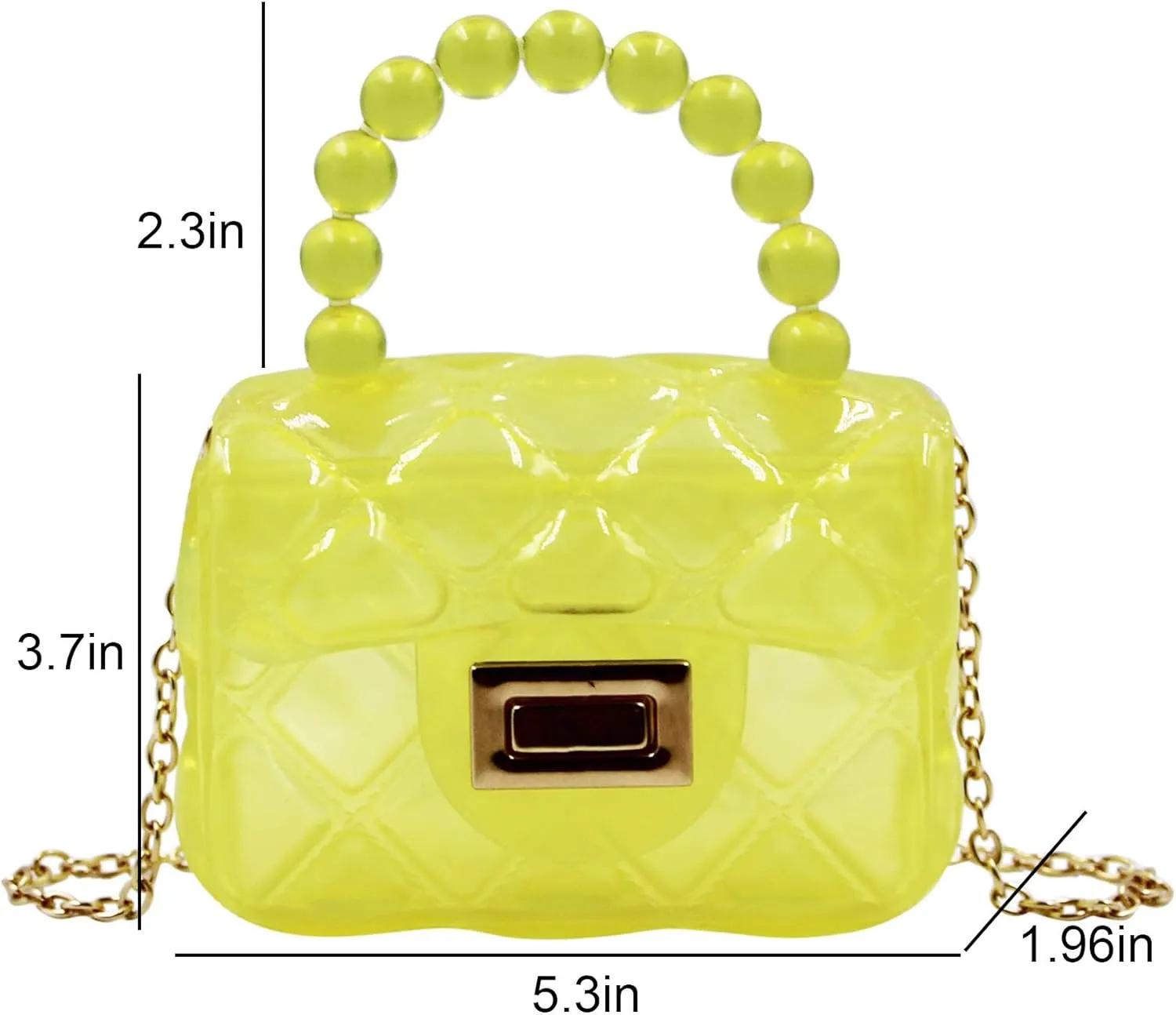 Little Girls Mini Jelly Purse Candy Color Transparent Small Crossbody Bag Cute Princess Handbags with Pearl Handle