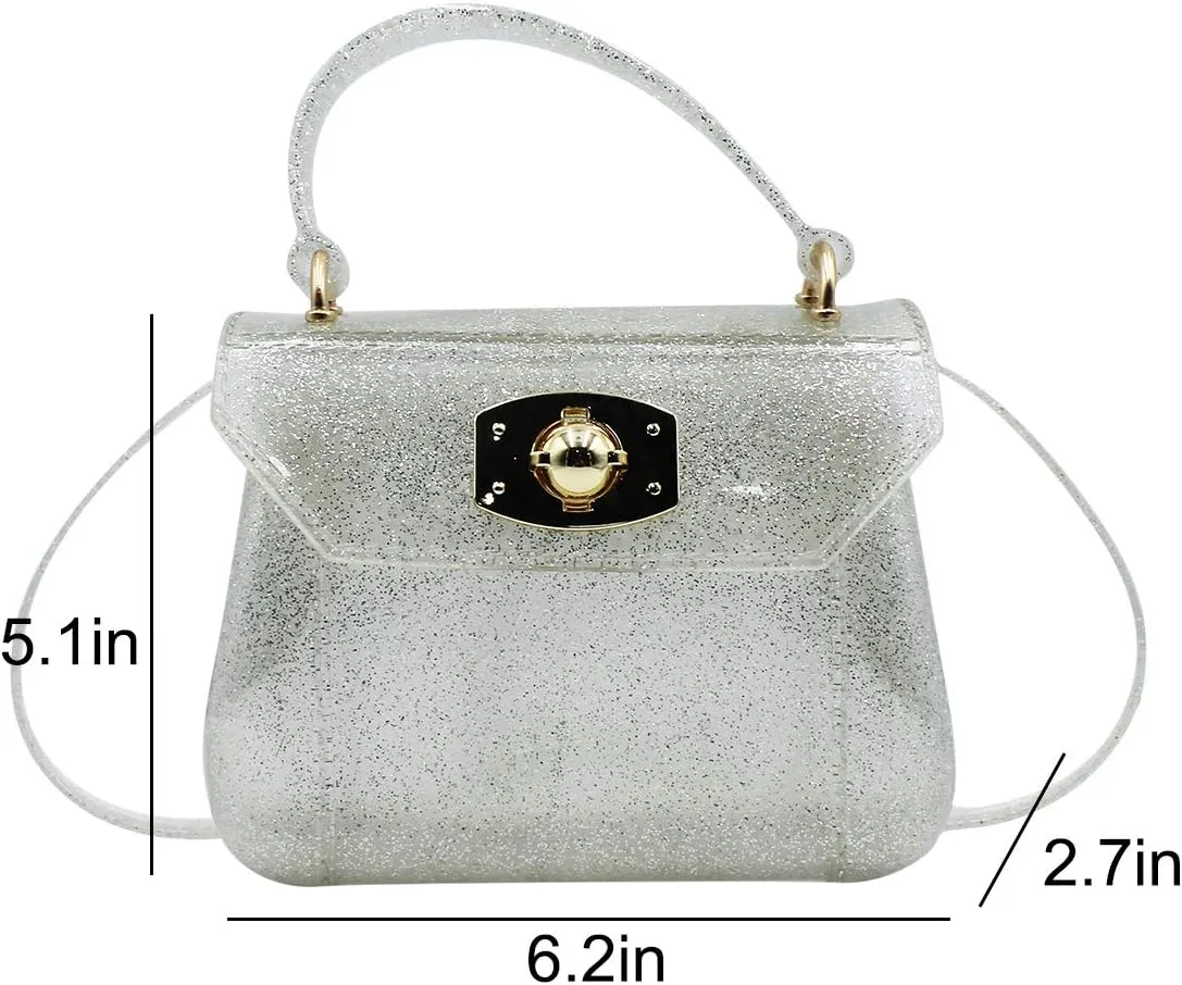 Little Girls Purse Small Candy Color Jelly Crossbody Bag Satchel Tote Handbag Shoulder