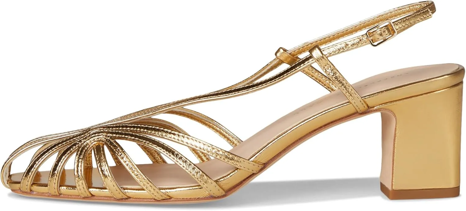 Loeffler Randall Women's Priscilla Lattice Slingback Mid Heel Sandals