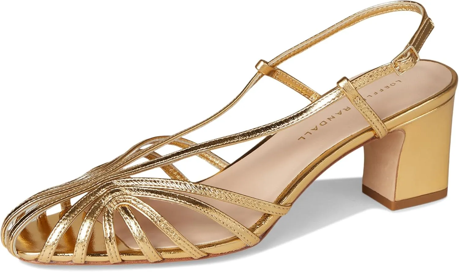 Loeffler Randall Women's Priscilla Lattice Slingback Mid Heel Sandals