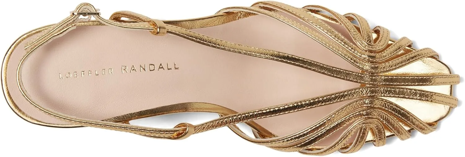 Loeffler Randall Women's Priscilla Lattice Slingback Mid Heel Sandals