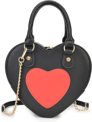 lola mae Heart Shape Crossbody Bag Zip Around Shoulder Handbag