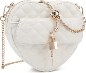 lola mae Heart Shape Satchel Crossbody Purse for women Zip Around Shoulder Bag