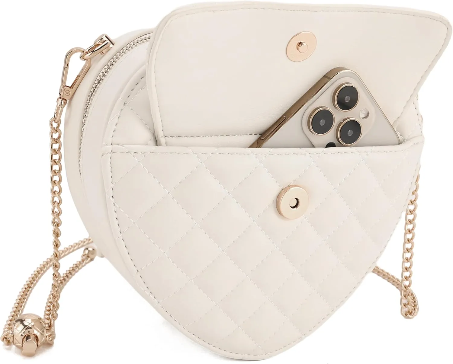 lola mae Heart Shape Satchel Crossbody Purse for women Zip Around Shoulder Bag