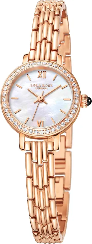 Lola Rose Dainty Watch for Women: Rose Gloden Watch, Genuine Stainless Steel Strap, Wrapped by Stylish Gift Box - Vintage Present for Small Wrists