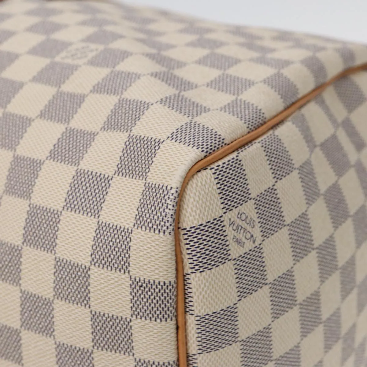 LOUIS VUITTON Damier Azur Keepall 50 Boston Bag N41430 LV 83727A