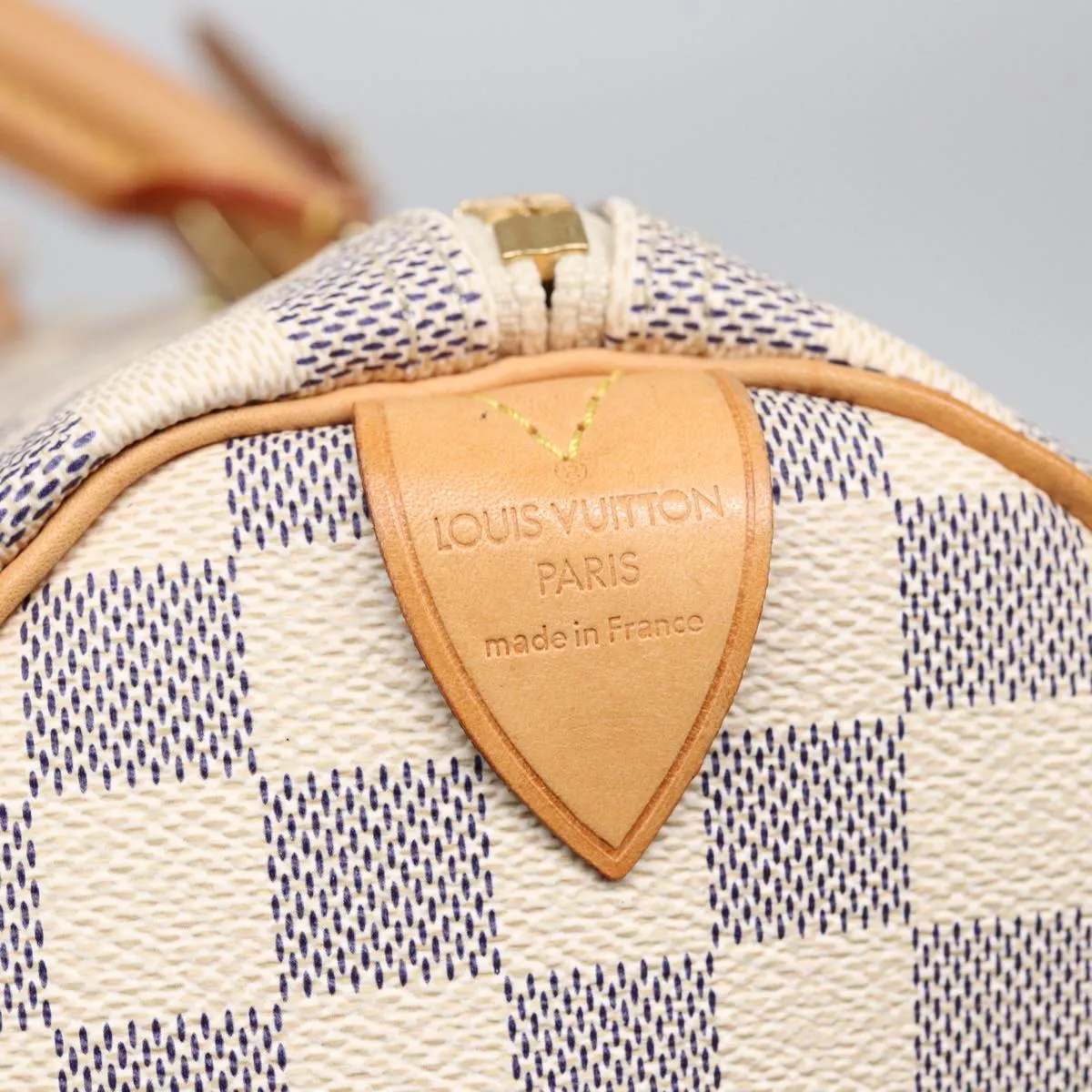 LOUIS VUITTON Damier Azur Keepall 50 Boston Bag N41430 LV 83727A