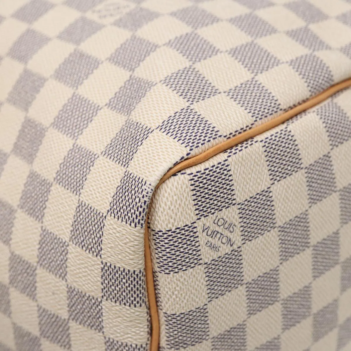 LOUIS VUITTON Damier Azur Keepall 50 Boston Bag N41430 LV 83727A