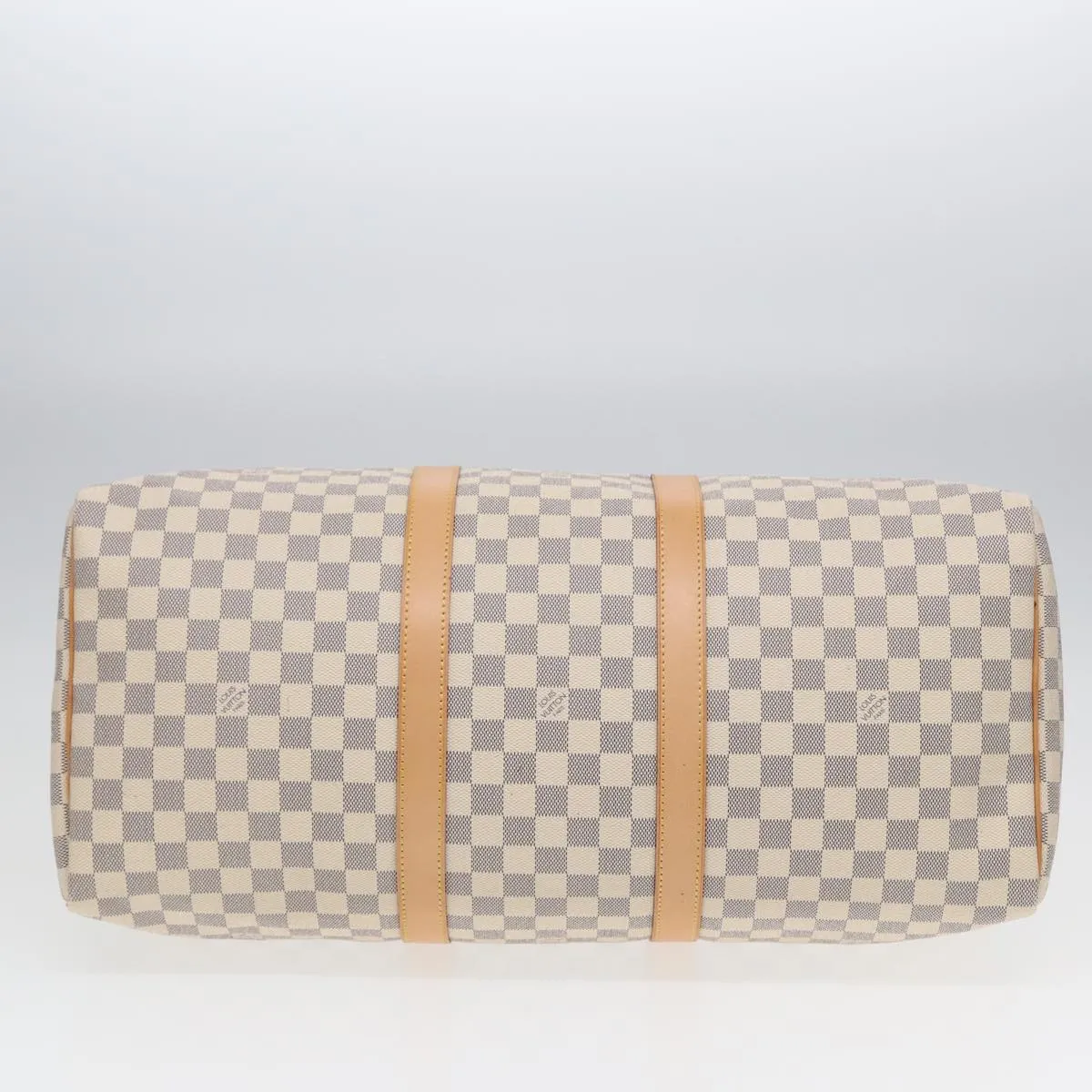 LOUIS VUITTON Damier Azur Keepall 50 Boston Bag N41430 LV 83727A