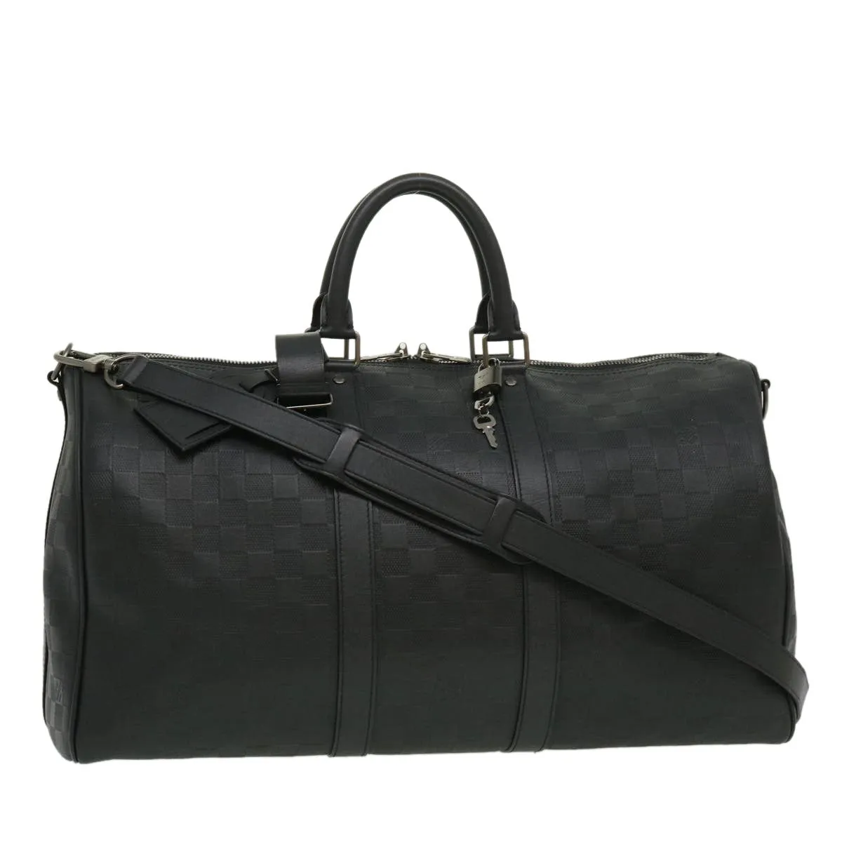 LOUIS VUITTON Damier Infini Keepall Bandouliere 45 Boston Bag  N41145 LV 29957S